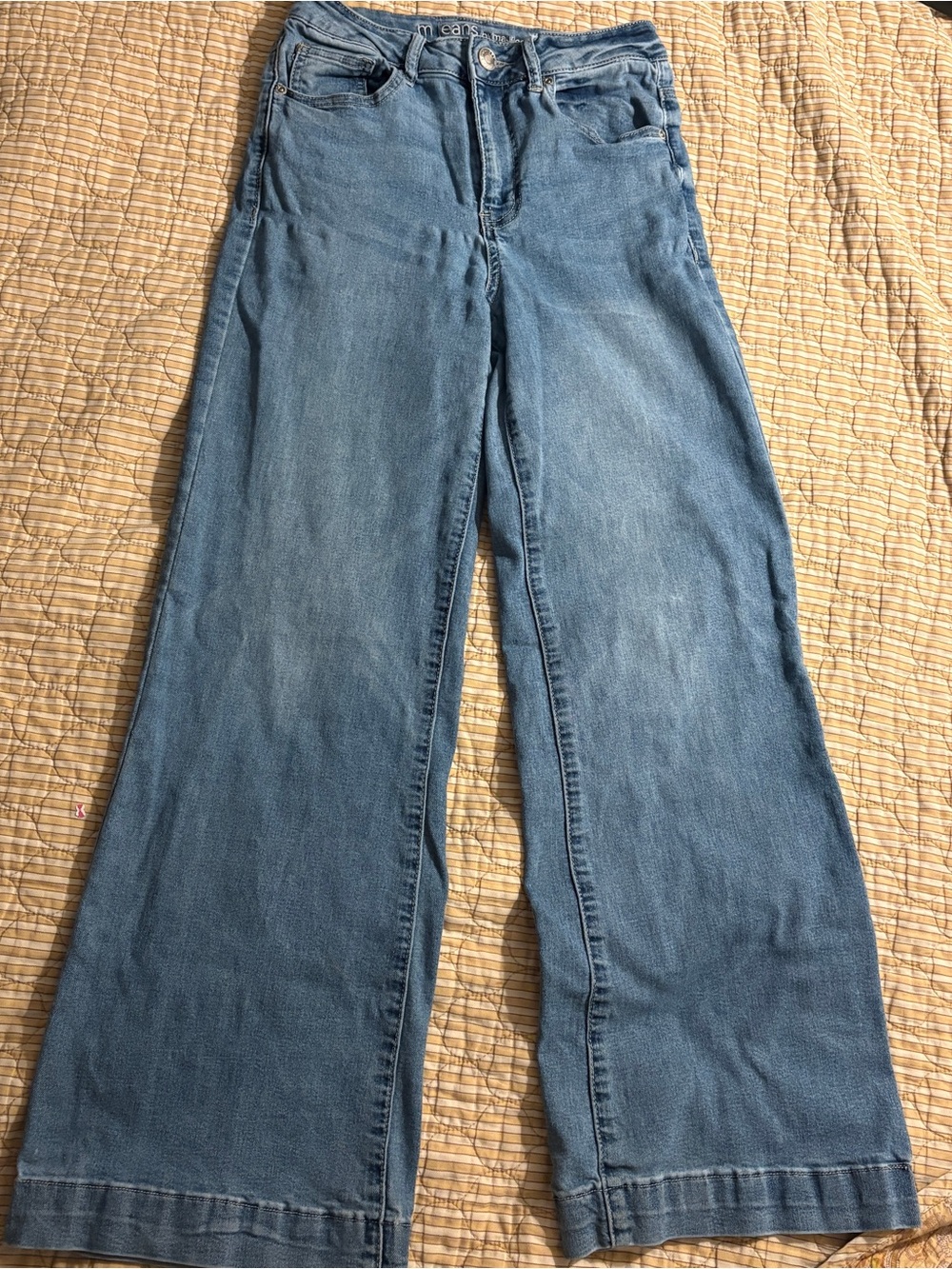 Maurice’s Super High-Rise Classic Wide-Leg Jeans - Light Blue Size 2 Short